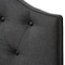 Baxton Studio Windsor Dark Grey Upholstered Scalloped Buttoned Queen Size Headboard 133-7160 - alternate 3